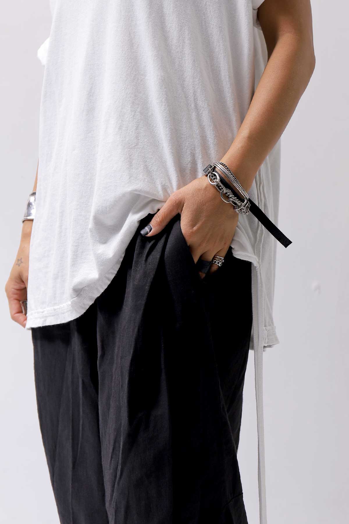 【GOTI】 MIXED CHAIN&LEATHER BRACELET_BR1978