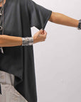 【Primordial is Primitive】 ASYMMETRY COTTON TEE 253RO_BLACK