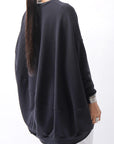 【bajra】 UNISEX BACK DRAPE TOP 154QK02_BLACK