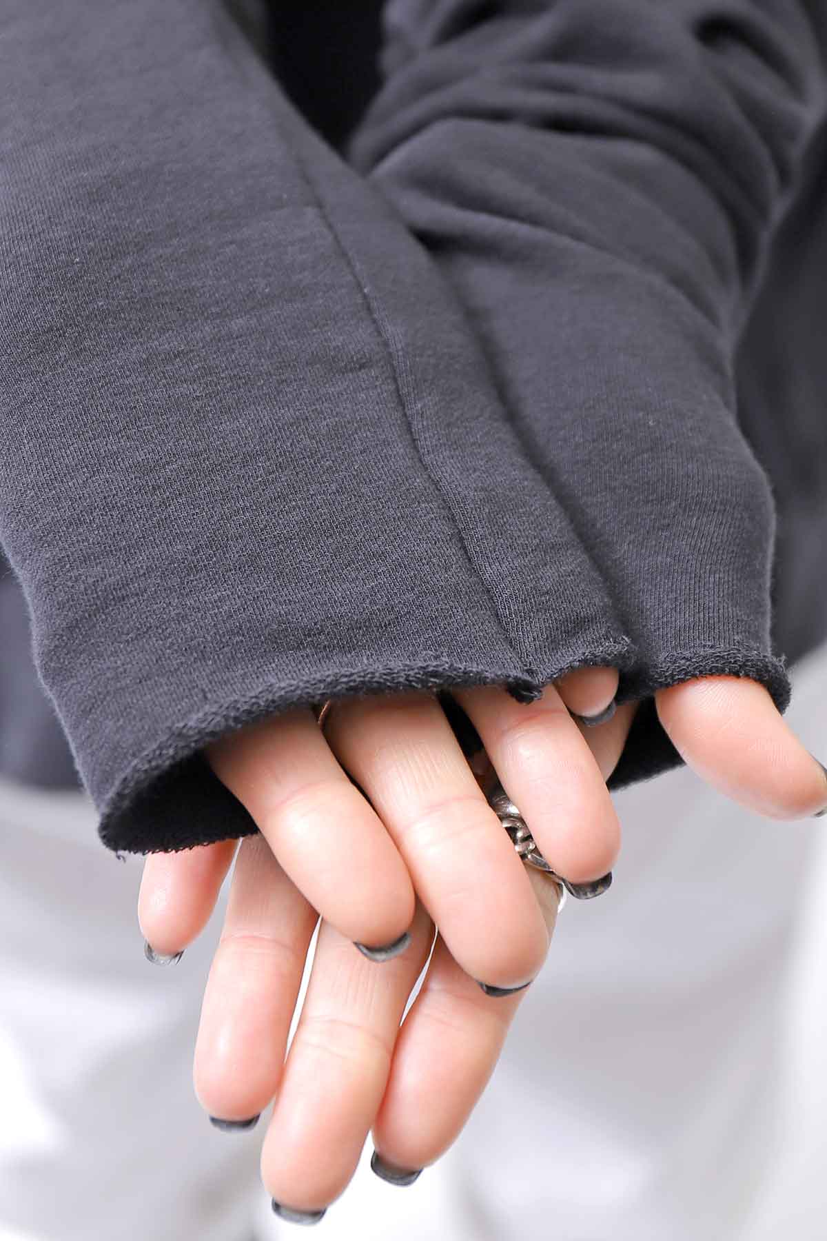 【bajra】 UNISEX BACK DRAPE TOP 154QK02_BLACK