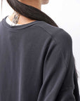 【bajra】 UNISEX BACK DRAPE TOP 154QK02_BLACK