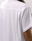 【Primordial is Primitive】 ASYMMETRY COTTON TEE 253RO_WHITE