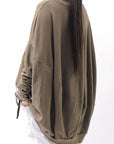 【bajra】 UNISEX BACK DRAPE TOP 154QK02_KHAKI BROWN