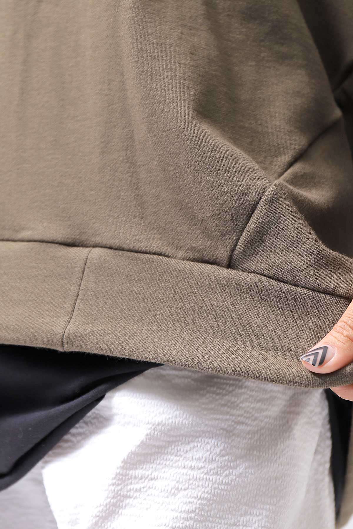 【bajra】 UNISEX BACK DRAPE TOP 154QK02_KHAKI BROWN