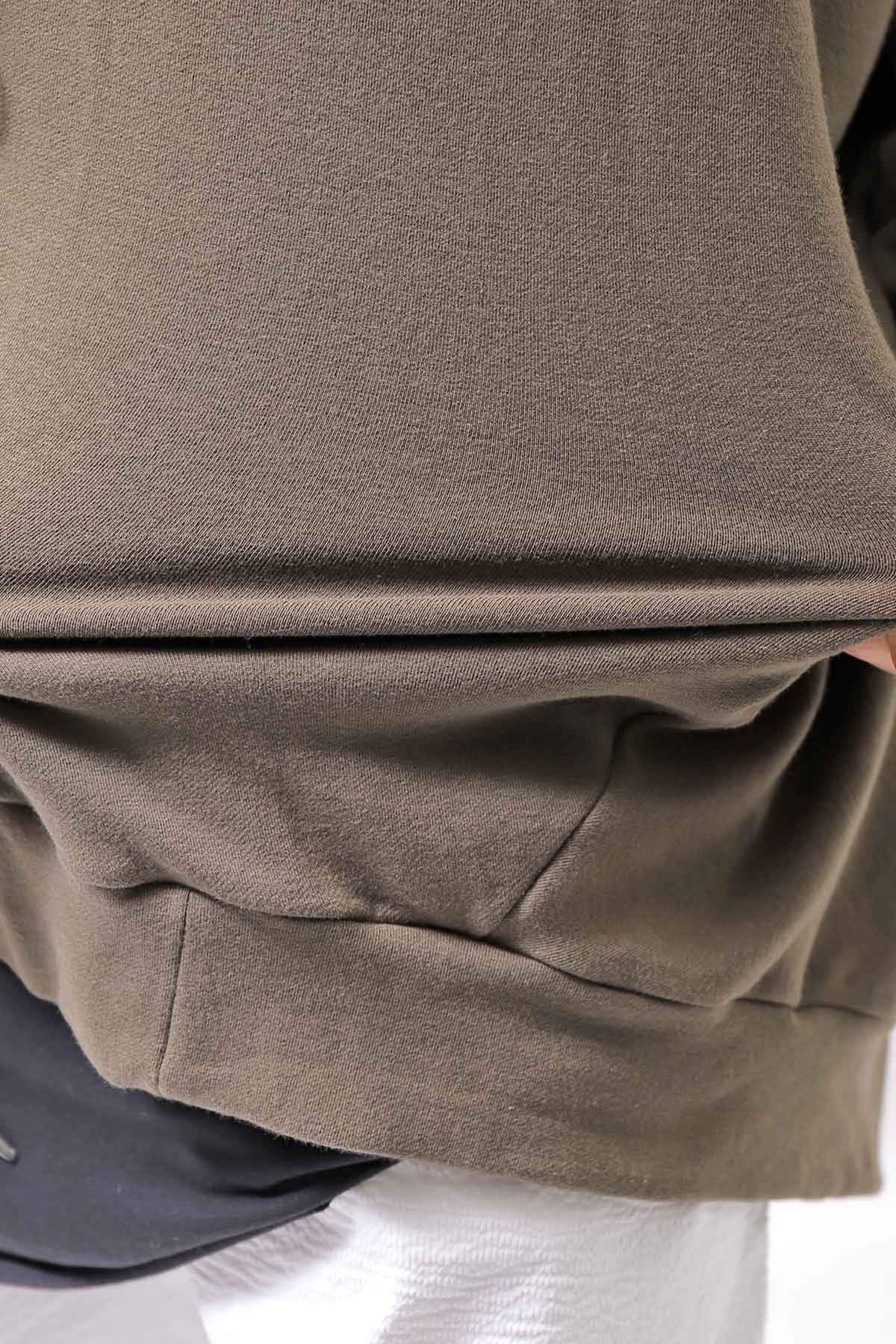 【bajra】 UNISEX BACK DRAPE TOP 154QK02_KHAKI BROWN