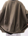 【bajra】 UNISEX BACK DRAPE TOP 154QK02_KHAKI BROWN