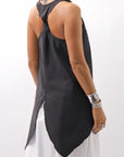 【Primordial is Primitive】 BACK CROSSED TANK TOP 413AL_BLACK