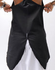 【Primordial is Primitive】 BACK CROSSED TANK TOP 413CC_BLACK