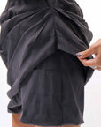 【Primordial is Primitive】 COVERED SHORT PANTS 203AL_BLACK
