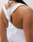 【Primordial is Primitive】 BACK CROSSED TANK TOP 413CC_WHITE
