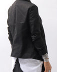 【Primordial is Primitive】 UNISEX STRETCHED CARDIGAN JACKET 398CC_BLACK