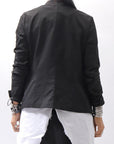 【Primordial is Primitive】 UNISEX STRETCHED CARDIGAN JACKET 398CC_BLACK