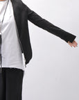 【Primordial is Primitive】 UNISEX STRETCHED CARDIGAN JACKET 398CC_BLACK
