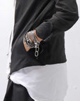 【Primordial is Primitive】 UNISEX STRETCHED CARDIGAN JACKET 398CC_BLACK
