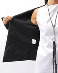 【Primordial is Primitive】 UNISEX STRETCHED CARDIGAN JACKET 398CC_BLACK