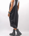 【NOSTRASANTISSIMA】 LONG TANK COCOON DRESS C152_BLACK