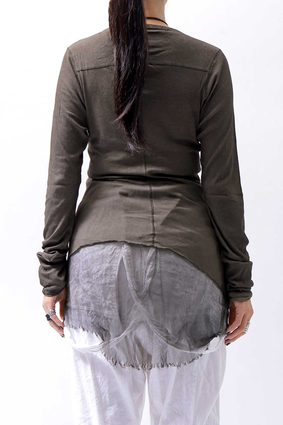 【RUNDHOLZ】 COTTON RIB TOP 234 0503_KHAKI CLOUD