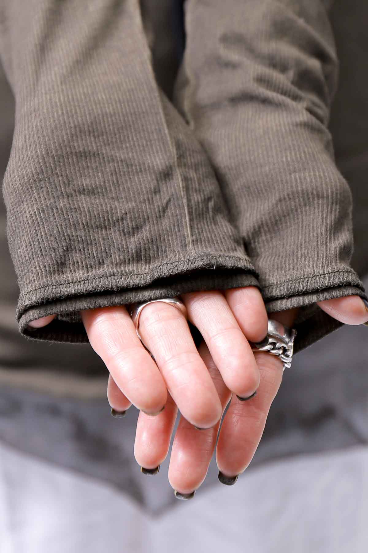 【RUNDHOLZ】 COTTON RIB TOP 234 0503_KHAKI CLOUD