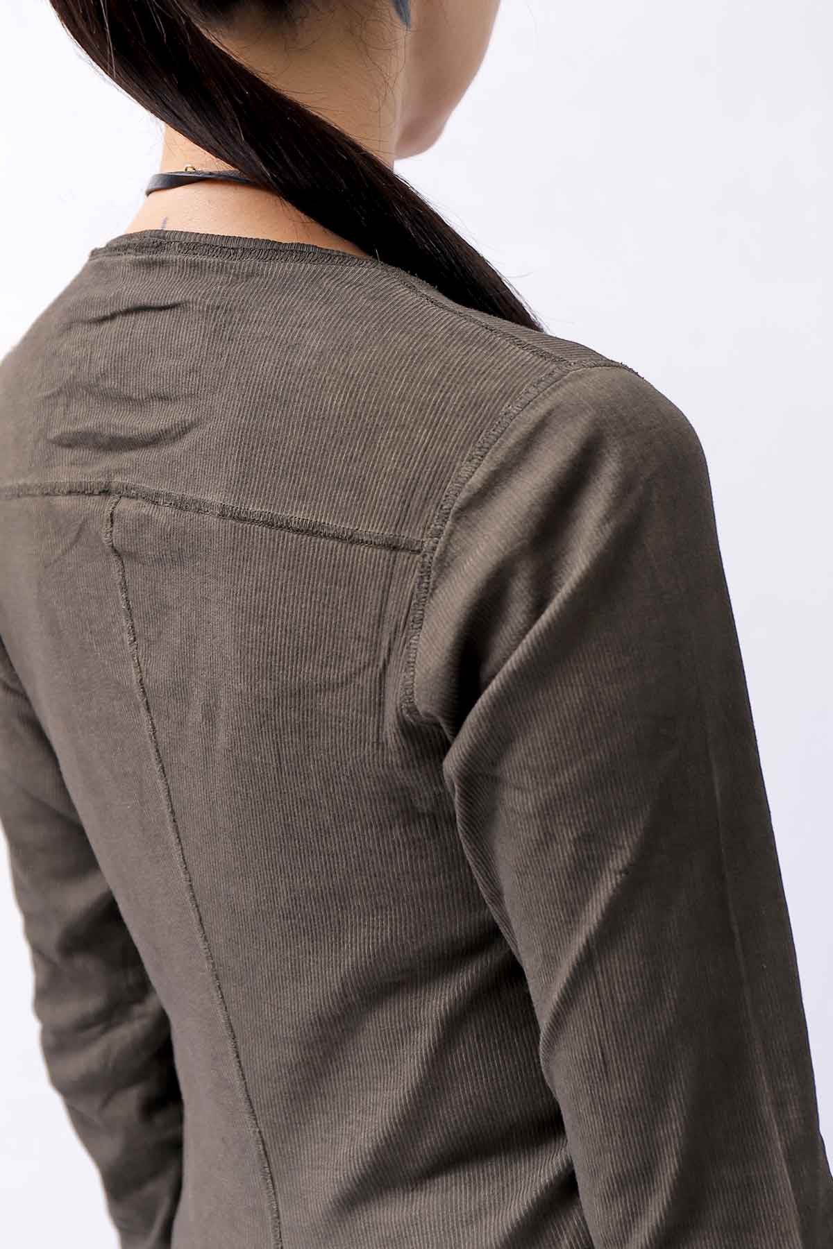 【RUNDHOLZ】 COTTON RIB TOP 234 0503_KHAKI CLOUD