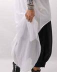 【bajra】 BACK TULLE&COTTON LAYERED TOP 160QK04_WHITE
