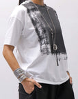 【bajra】 UNISEX PRINTED TEE BLACK&WHITE SET 156QK02