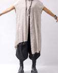【sanctamuerte】 BACK DRAPE LONG SHIRT 284/MM_DUSTY BEIGE