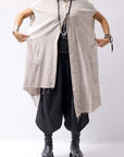 【sanctamuerte】 BACK DRAPE LONG SHIRT 284/MM_DUSTY BEIGE