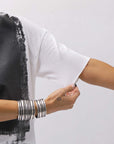 【bajra】 UNISEX PRINTED TEE BLACK&WHITE SET 156QK02