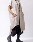 【sanctamuerte】 BACK DRAPE LONG SHIRT 284/MM_DUSTY BEIGE