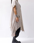 【sanctamuerte】 BACK DRAPE LONG SHIRT 284/MM_DUSTY BEIGE