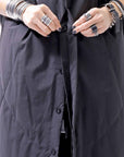 【Alès Dacchia】 UNISEX OVERSIZED LIGHT PADDED LONG SHIRT SH1099_BLACK