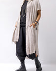 【sanctamuerte】 BACK DRAPE LONG SHIRT 284/MM_DUSTY BEIGE