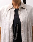【sanctamuerte】 BACK DRAPE LONG SHIRT 284/MM_DUSTY BEIGE