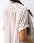 【sanctamuerte】 BACK DRAPE LONG SHIRT 284/MM_DUSTY BEIGE