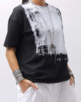 【bajra】 UNISEX PRINTED TEE BLACK&WHITE SET 156QK02