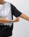 【bajra】 UNISEX PRINTED TEE BLACK&WHITE SET 156QK02