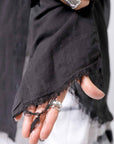 【sanctamuerte】 BACK DRAPE LONG SHIRT 284/MM_BLACK