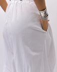 【Primordial is Primitive】 UNISEX ASYMMETRY COTTON PANTS 722AL_WHITE