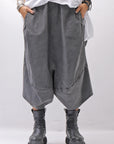 【Primordial is Primitive】 UNISEX ASYMMETRY COTTON PANTS 722AL_GREY WASH