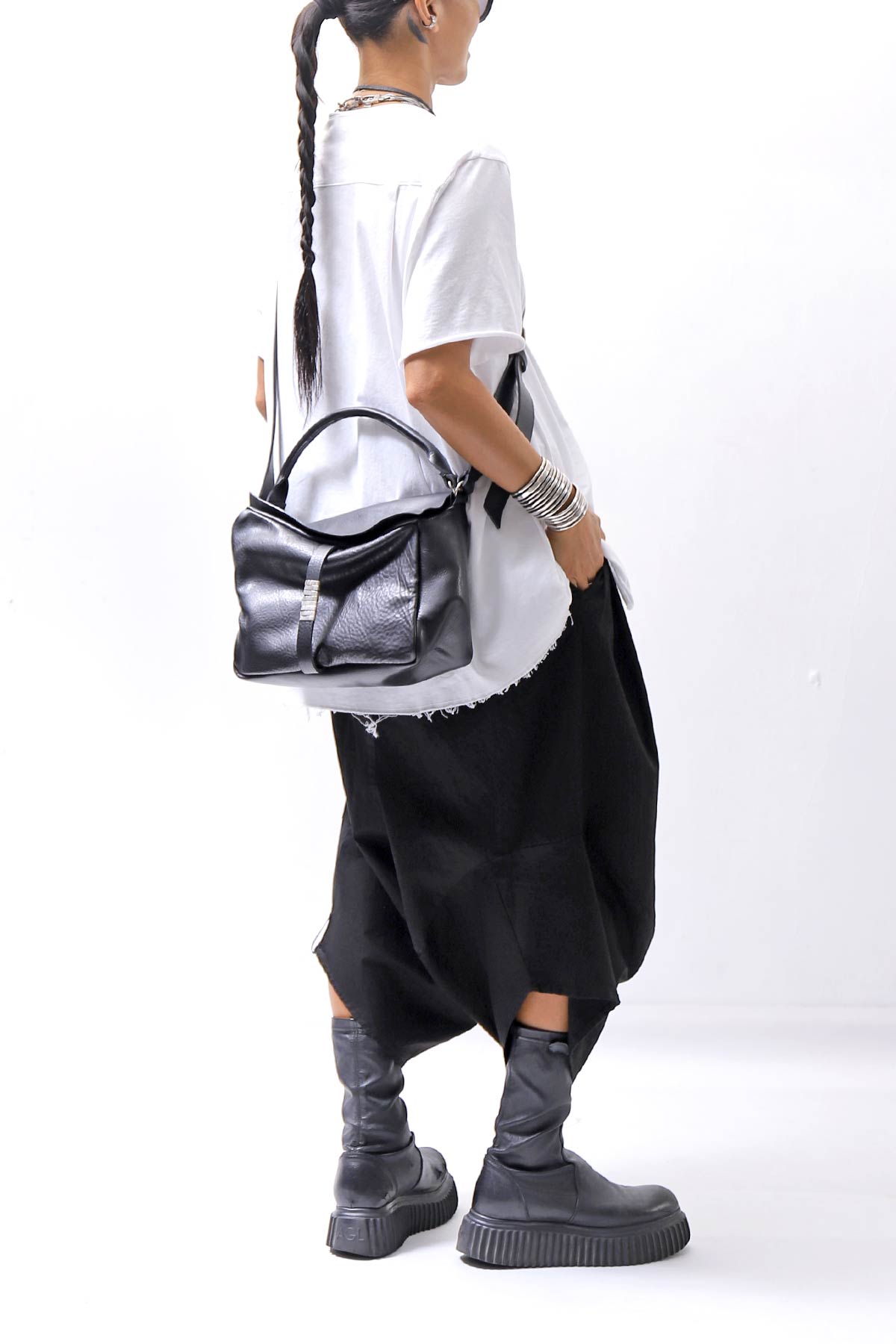 【DANIELE BASTA】2WAY SHOULDER FLAP ON BAG DBM004_BLACK