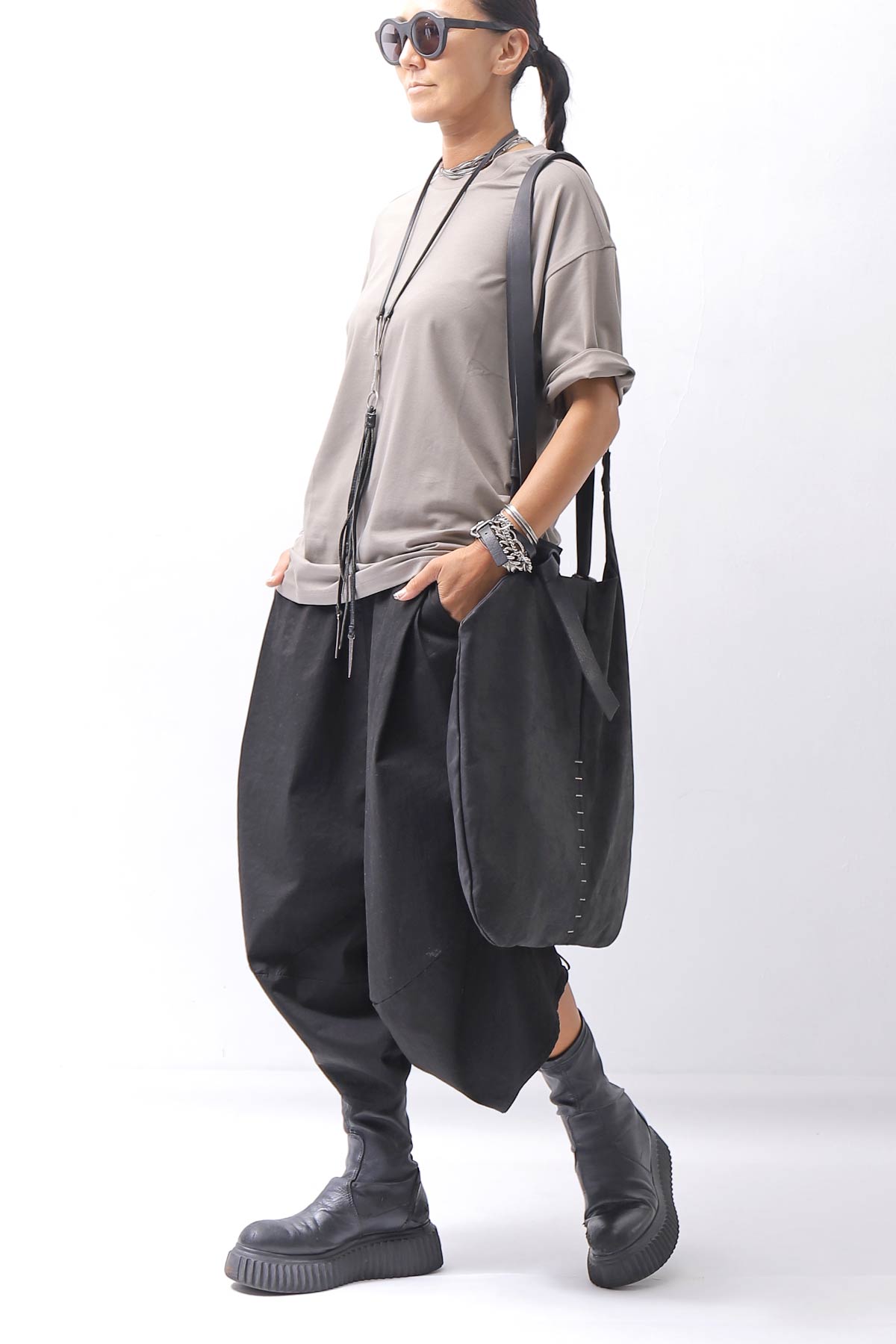 【DANIELE BASTA】MULTIWAY LONG STRAP TOTE BAG DBM005_BLACK