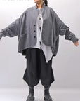 【bajra】 UNISEX STRETCH LIGHT SHIRT BLOUSON 161QB01LG/SH_GREY