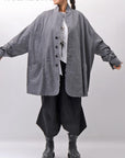 【bajra】 UNISEX STRETCH LIGHT SHIRT BLOUSON 161QB01LG/SH_GREY