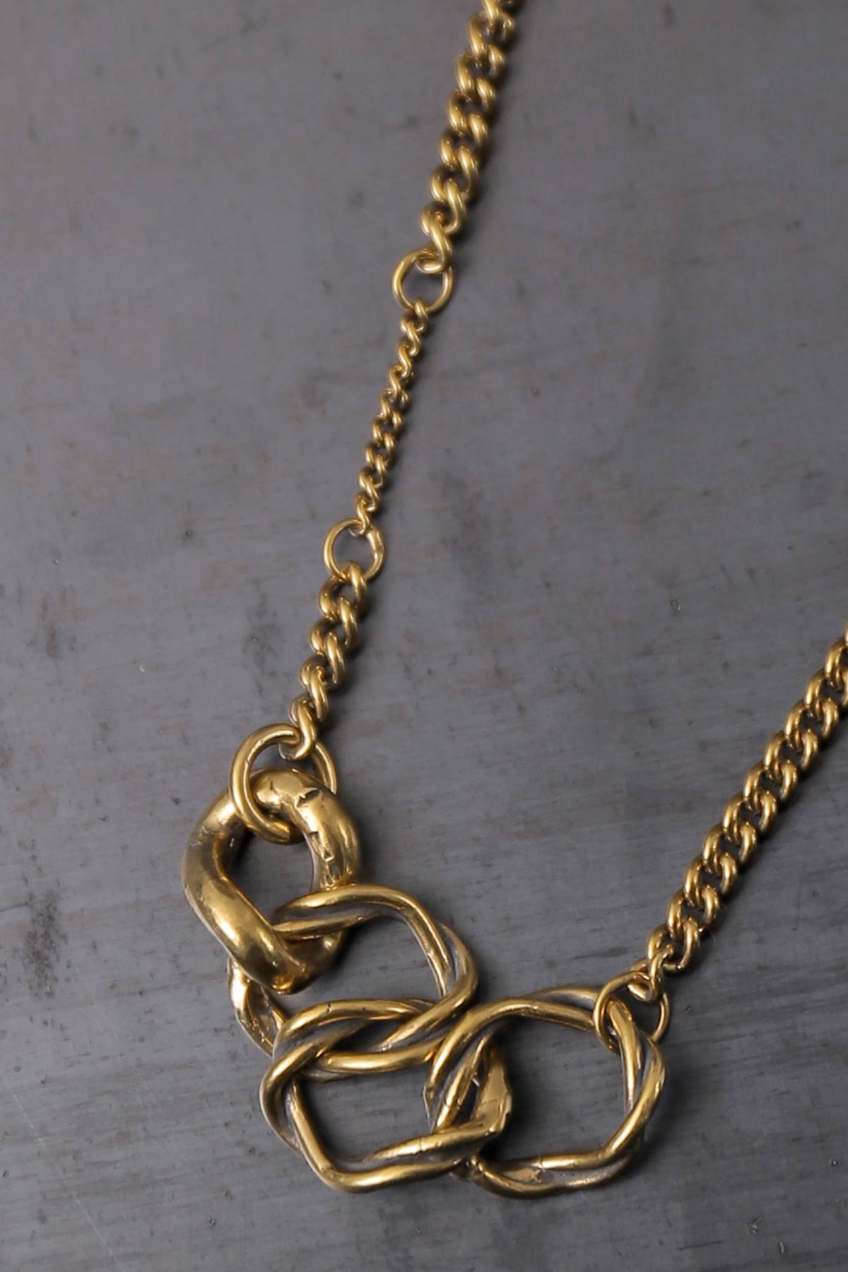 【GOTI】 TWIST RING TOP NECKLACE CN2135_GOLD