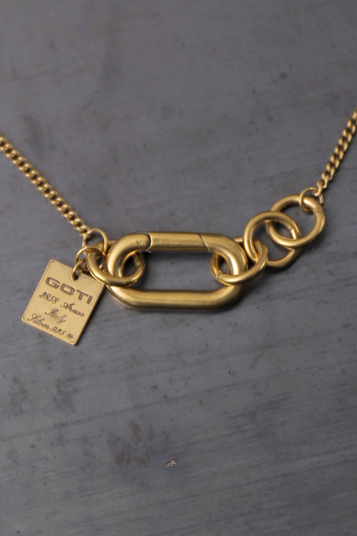 【GOTI】 TWIST RING TOP NECKLACE CN2135_GOLD