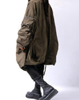 【RUNDHOLZ】 UNISEX DESIGN POCKET BLOUSON COAT 260 1208_KHAKI CLOUD