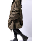 【RUNDHOLZ】 UNISEX DESIGN POCKET BLOUSON COAT 260 1208_KHAKI CLOUD