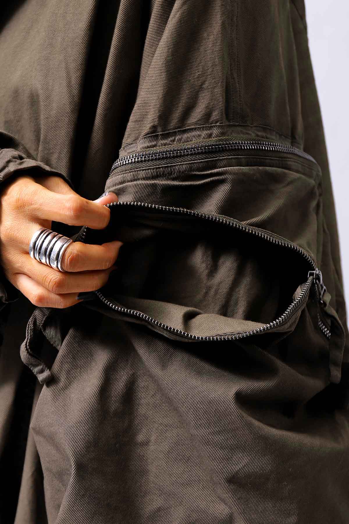 【RUNDHOLZ】 UNISEX DESIGN POCKET BLOUSON COAT 260 1208_KHAKI CLOUD