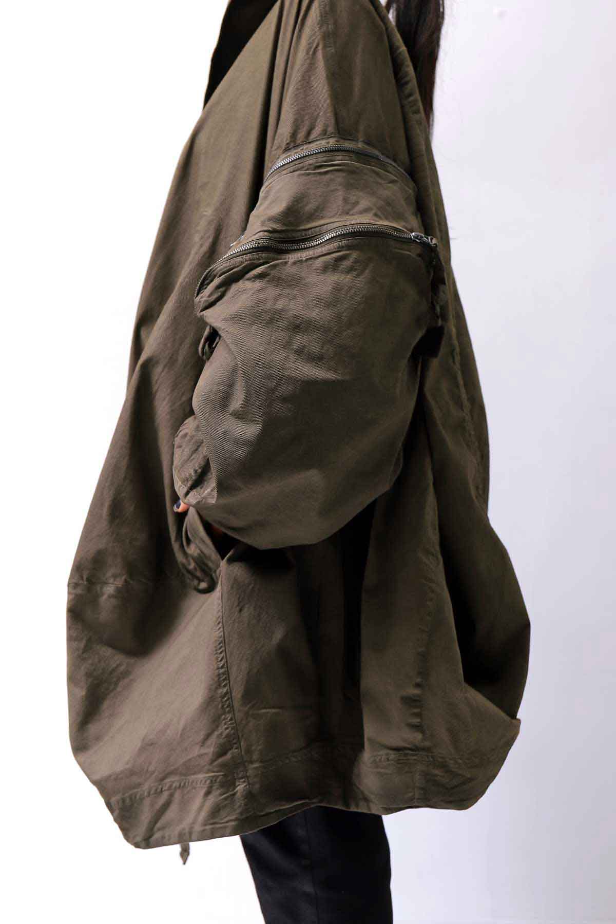 【RUNDHOLZ】 UNISEX DESIGN POCKET BLOUSON COAT 260 1208_KHAKI CLOUD