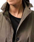 【RUNDHOLZ】 UNISEX DESIGN POCKET BLOUSON COAT 260 1208_KHAKI CLOUD